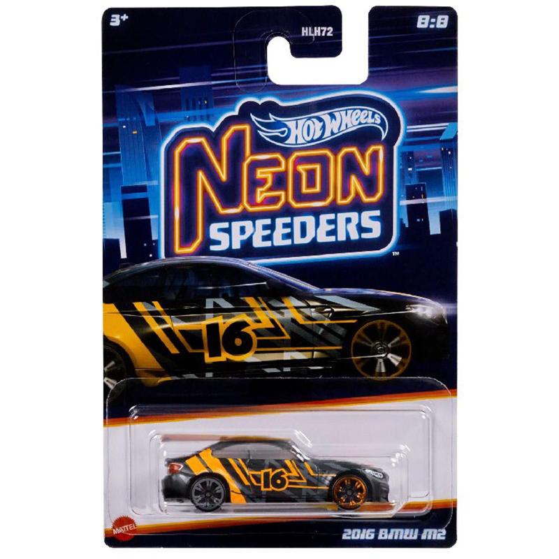 Hot Wheels - Set 8 Miniaturas - Neon Speeders - HLH72-944A